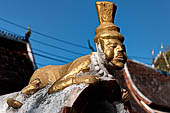 Wat Xieng Thong temple in Luang Prabang, Laos. Inside the temple precinct. 